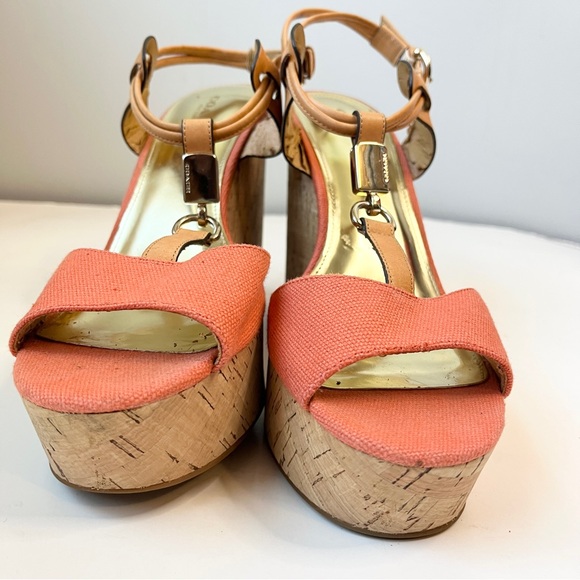 COACH Coral Cork Wedge Platform Sandals - Picture 9 of 13